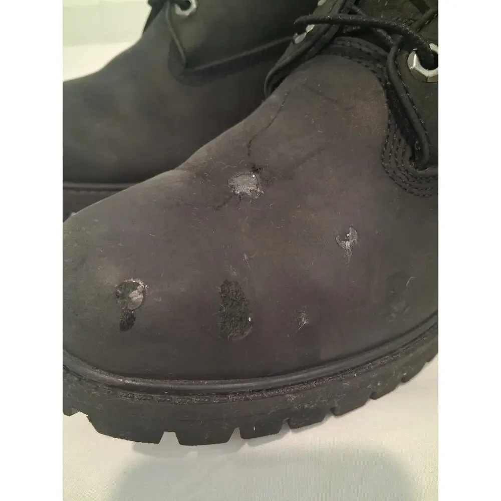 Timberland Black Waterproof Roll-Top Fleece Lined Boots 6